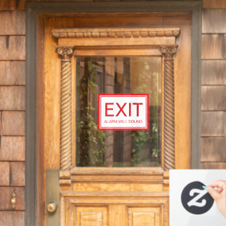 Exit Only - Safety Window Door Cling Sign