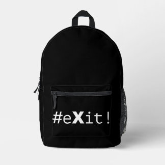 #eXit! Printed Backpack