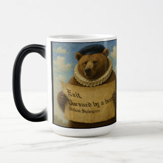 Exit, pursued by a bear Shakespeare quote bear Magic Mug