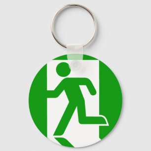 Exit Symbol Keychain