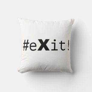 #eXit! Throw Pillow