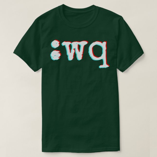 Exit vim wq Sign pro programmers tip Funny T-Shirt (Design Front)
