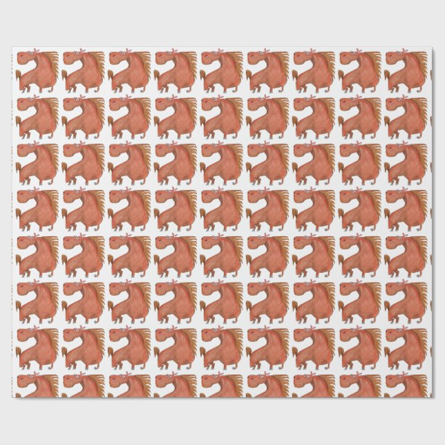 Exited Horse Gift Wrap (Flat)