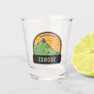 Exmoor National Park Castle Rock England Vintage Shot Glass