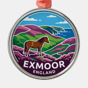 Exmoor National Park England Metal Ornament