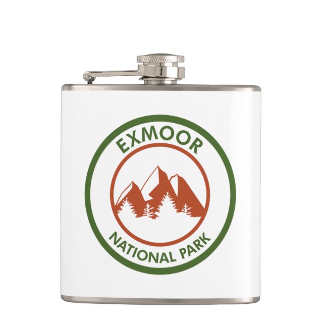 Exmoor National Park Hip Flask (Front)