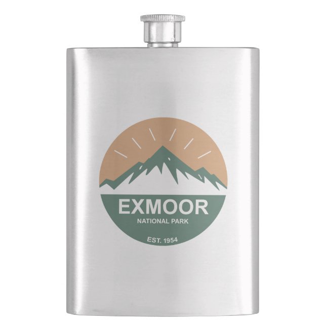 Exmoor National Park Hip Flask (Front)