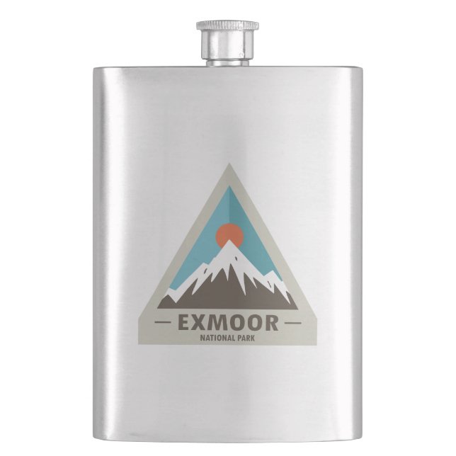 Exmoor National Park Hip Flask (Front)