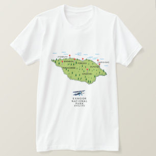 Exmoor National Park map T-Shirt