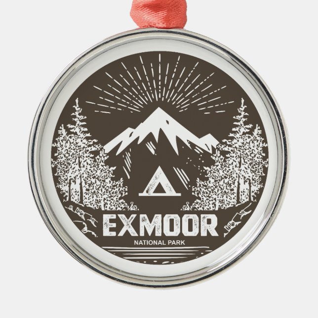 Exmoor National Park Metal Ornament (Front)