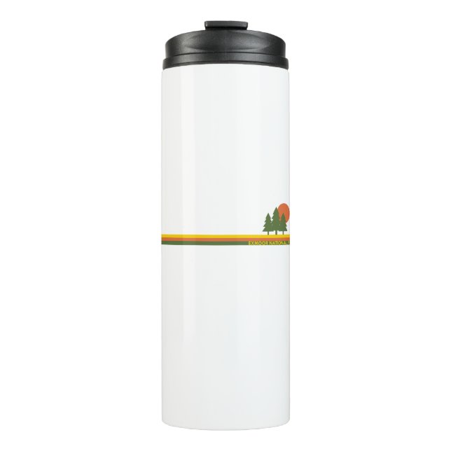 Exmoor National Park Pine Trees Sun Thermal Tumbler (Front)