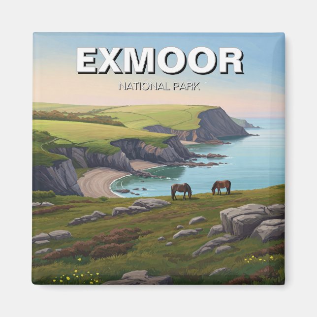 Exmoor National Park Pony Travel Magnet (Front)