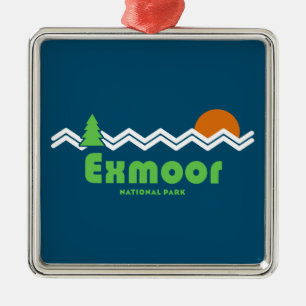 Exmoor National Park Retro Metal Ornament