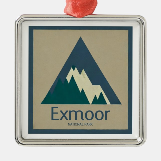 Exmoor National Park Rustic Metal Ornament (Front)