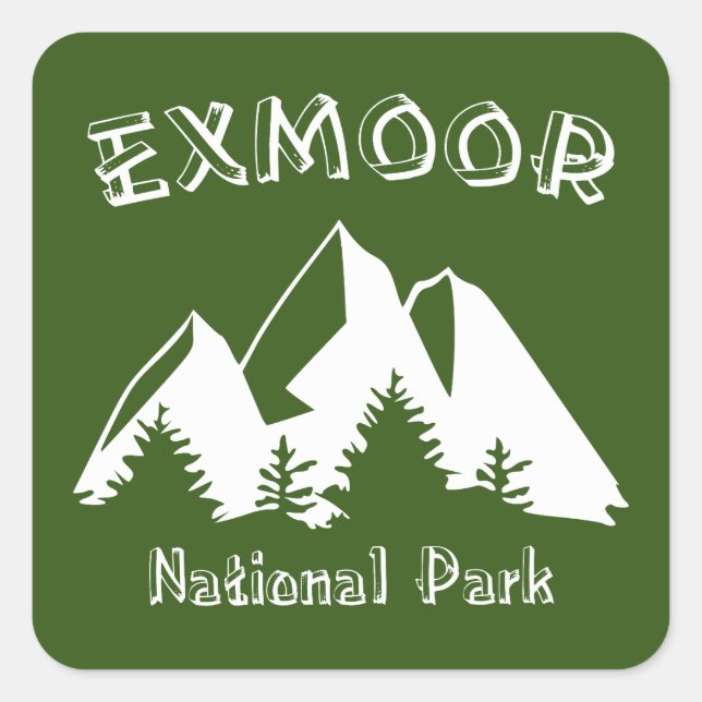 Exmoor National Park Square Sticker (Front)