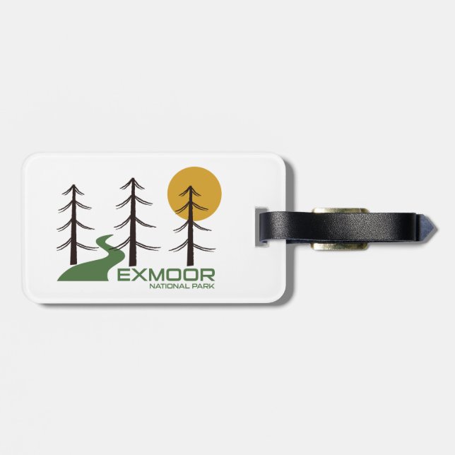 Exmoor National Park Trail Luggage Tag (Back Horizontal)