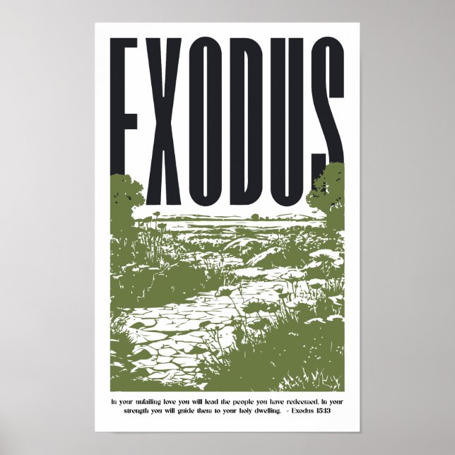 Exode 15:13 Affiche Amour Inébranlable (Devant)
