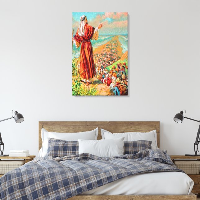 Exodus 14 Crossing the Sea on Dry Ground Canvas (Insitu(Bedroom))