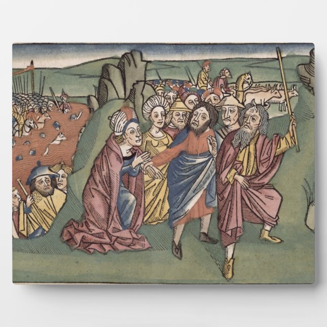 Exodus 14 Moses and the Israelites crossing the Re Plaque (Front)