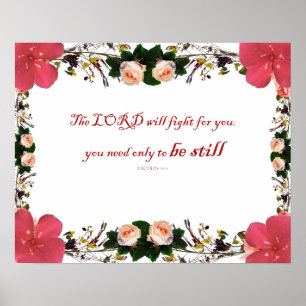 Exodus 14 Wall Décor Poster 'The LORD will Fight'