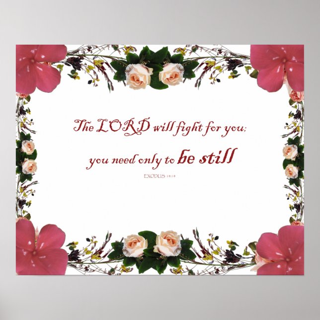 Exodus 14 Wall Décor Poster 'The LORD will Fight' (Front)
