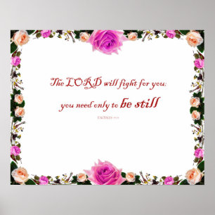 Exodus 14 Wall Décor Poster 'The LORD will Fight'
