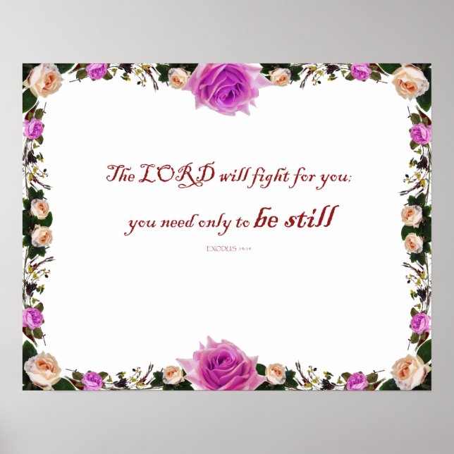 Exodus 14 Wall Décor Poster 'The LORD will Fight' (Front)
