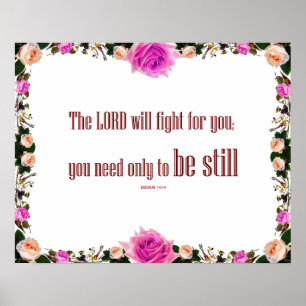 Exodus 14 Wall Décor Poster 'The LORD will Fight'