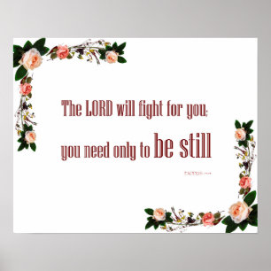 Exodus 14 Wall Décor Poster 'The LORD will Fight'