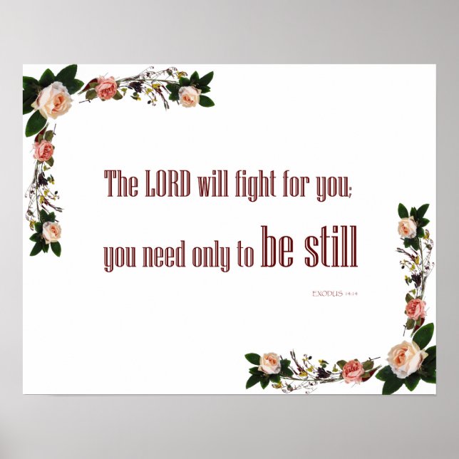Exodus 14 Wall Décor Poster 'The LORD will Fight' (Front)
