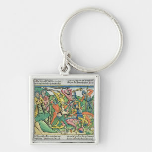 Exodus 17 8-15 Aaron and Hur support Moses' hands Keychain