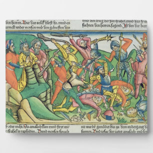 Exodus 17 8-15 Aaron and Hur support Moses' hands Plaque