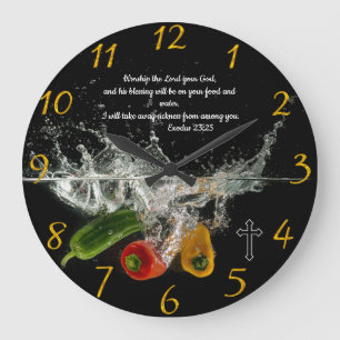 Exodus 23:Christian Faith prayer Large Clock