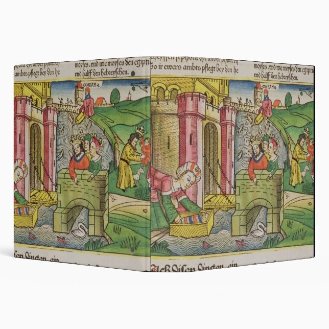 Exodus 2 1-6 Moses being floated down the Nile and Binder (Background)
