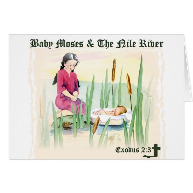 Exodus 2:3 - Baby Moses on the Nile River (Front Horizontal)