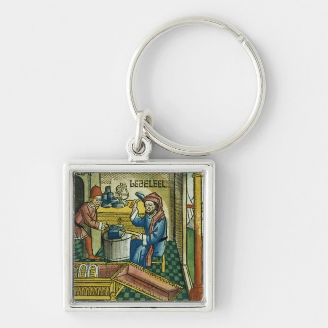 Exodus 31 2-8 Bezalel and Oholiab making the Ark o Keychain (Front)