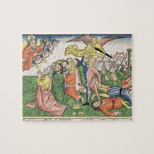 Exodus 32 15-23 Moses breaking the stone tablets, Jigsaw Puzzle (Horizontal)