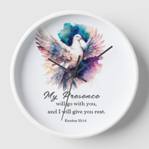 Exodus 33:14 My Presence will go with you Bible Clock