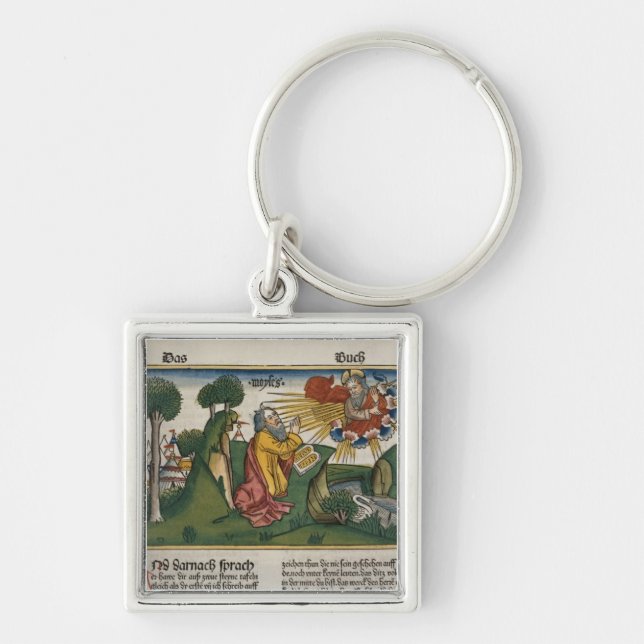 Exodus 34 1-10 Moses receives the second tablets w Keychain (Front)