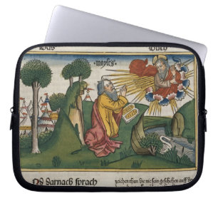Exodus 34 1-10 Moses receives the second tablets w Laptop Sleeve
