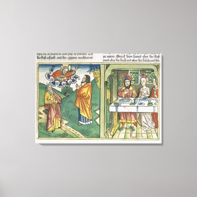 Exodus 8 1-15 The Seven Plagues of Egypt: Moses an Canvas Print (Front)