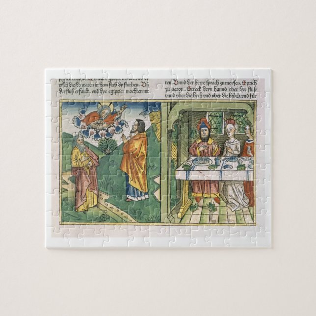 Exodus 8 1-15 The Seven Plagues of Egypt: Moses an Jigsaw Puzzle (Horizontal)