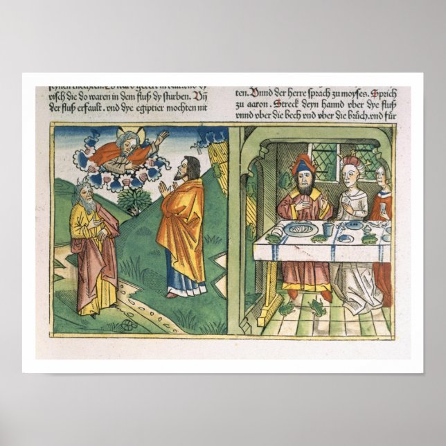 Exodus 8 1-15 The Seven Plagues of Egypt: Moses an Poster (Front)