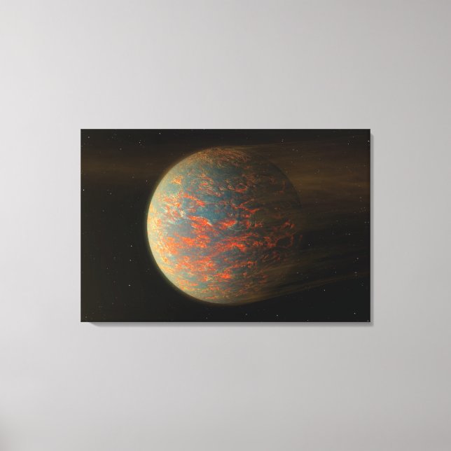 Exoplanet 55 Cancri E And Its Molten Surface Canvas Print (Front)