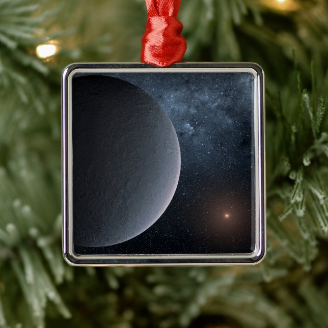 Exoplanet Ogle-2016-Blg-1195lb Orbits A Small Star Metal Ornament (Tree)