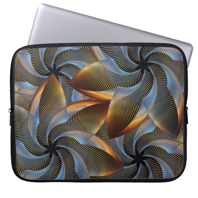 Exotic Abstract Floral Laptop Sleeve (Front)