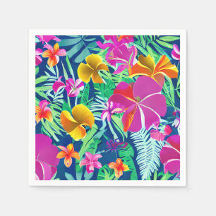 Exotic And Bold Tropical Florals Napkin