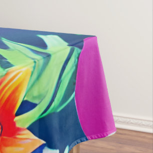 Exotic And Bold Tropical Florals Tablecloth