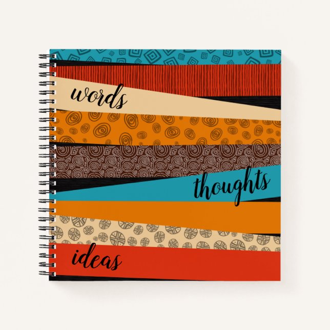 Exotic and Tribal Stripes Notebook (Front)