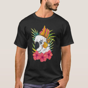 Exotic Animal Bird Watcher Tropical Flowers Parrot T-Shirt